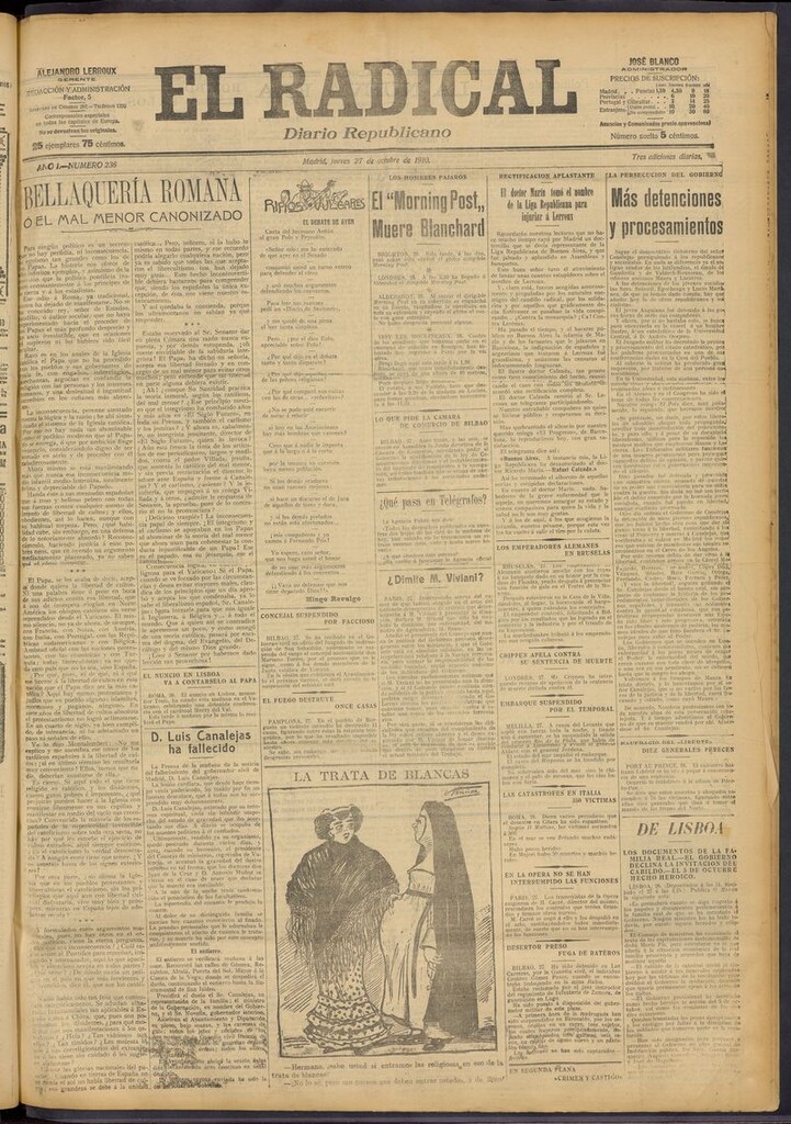 Miniatura de El Radical: diario republicano del 27 de octubre de 1910