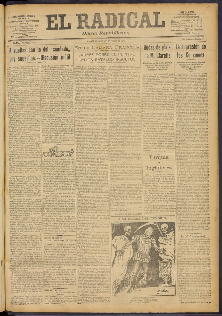 Miniatura de El Radical: diario republicano del 30 de octubre de 1910
