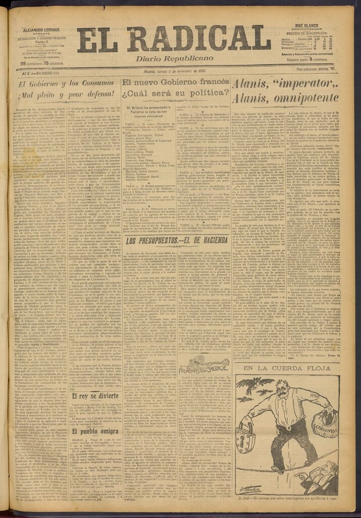 Miniatura de El Radical: diario republicano del 4 de noviembre de 1910