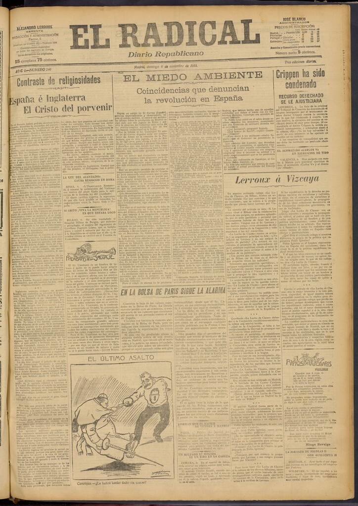 Miniatura de El Radical: diario republicano del 6 de noviembre de 1910