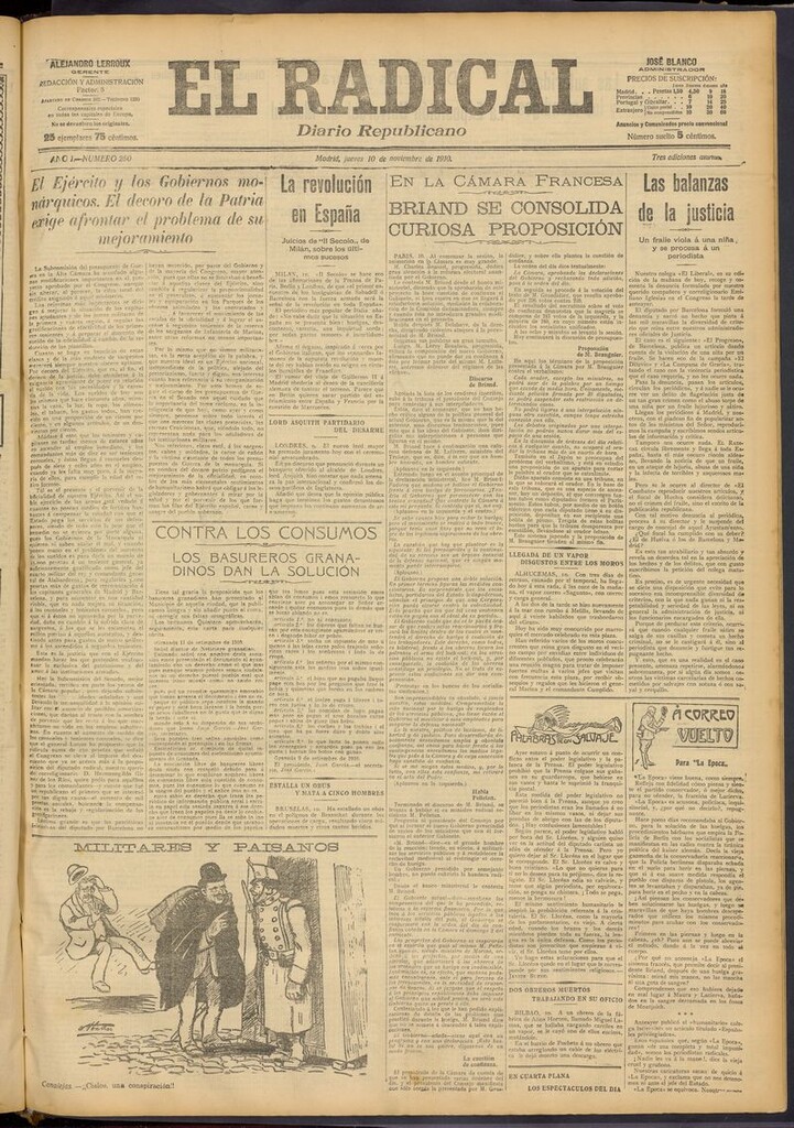 Miniatura de El Radical: diario republicano del 10 de noviembre de 1910