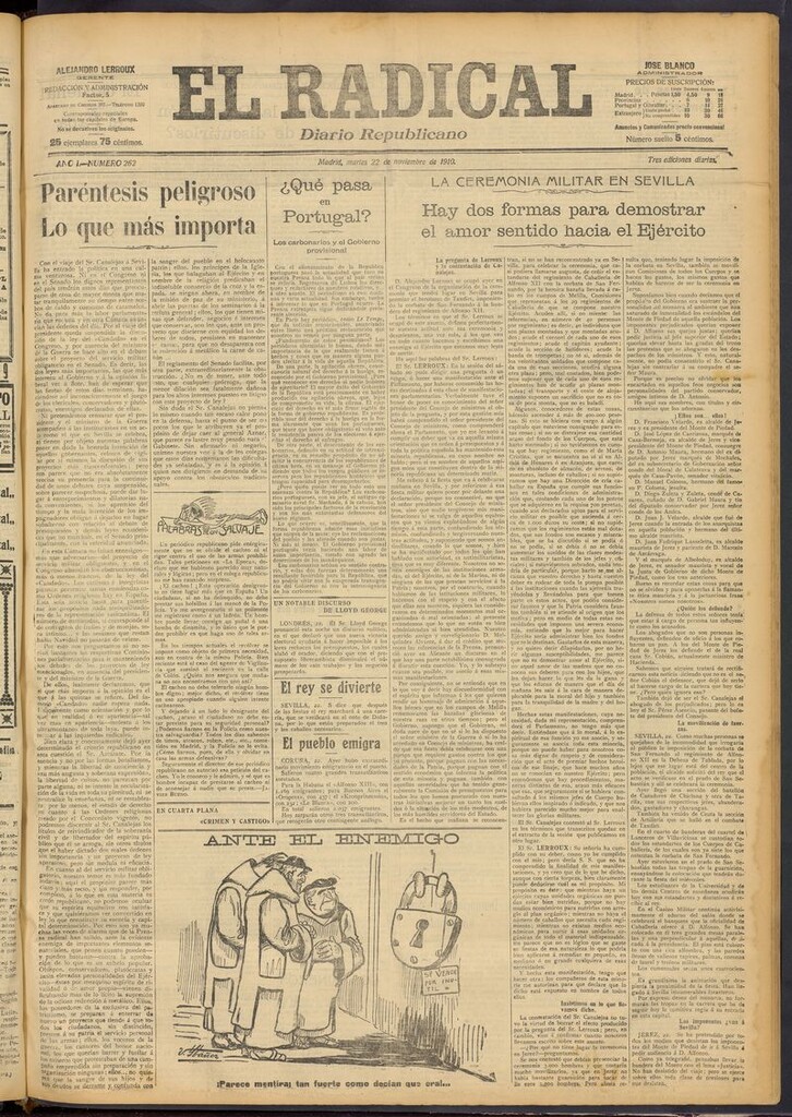 Miniatura de El Radical: diario republicano del 22 de noviembre de 1910