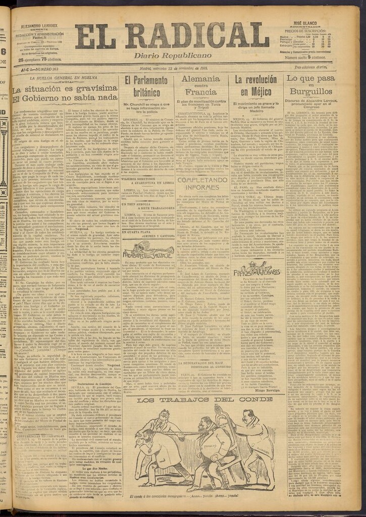 Miniatura de El Radical: diario republicano del 23 de noviembre de 1910