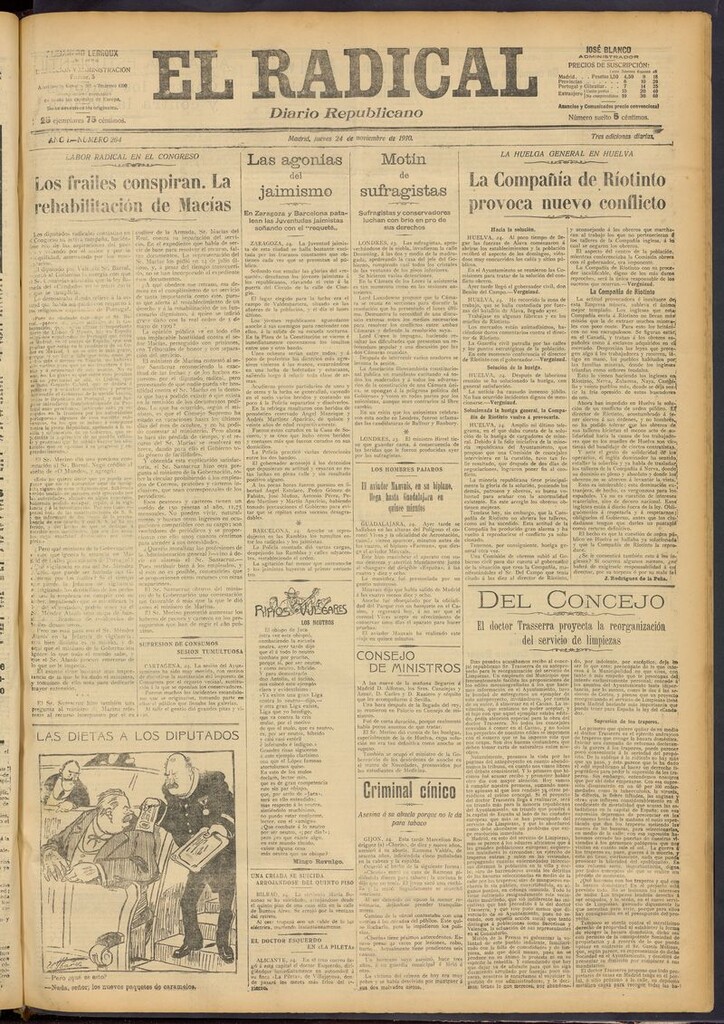 Miniatura de El Radical: diario republicano del 24 de noviembre de 1910