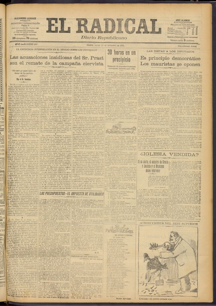 Miniatura de El Radical: diario republicano del 29 de noviembre de 1910