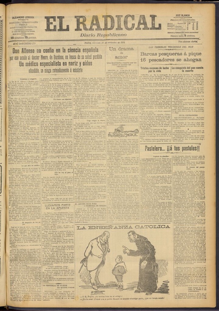 Miniatura de El Radical: diario republicano del 30 de noviembre de 1910
