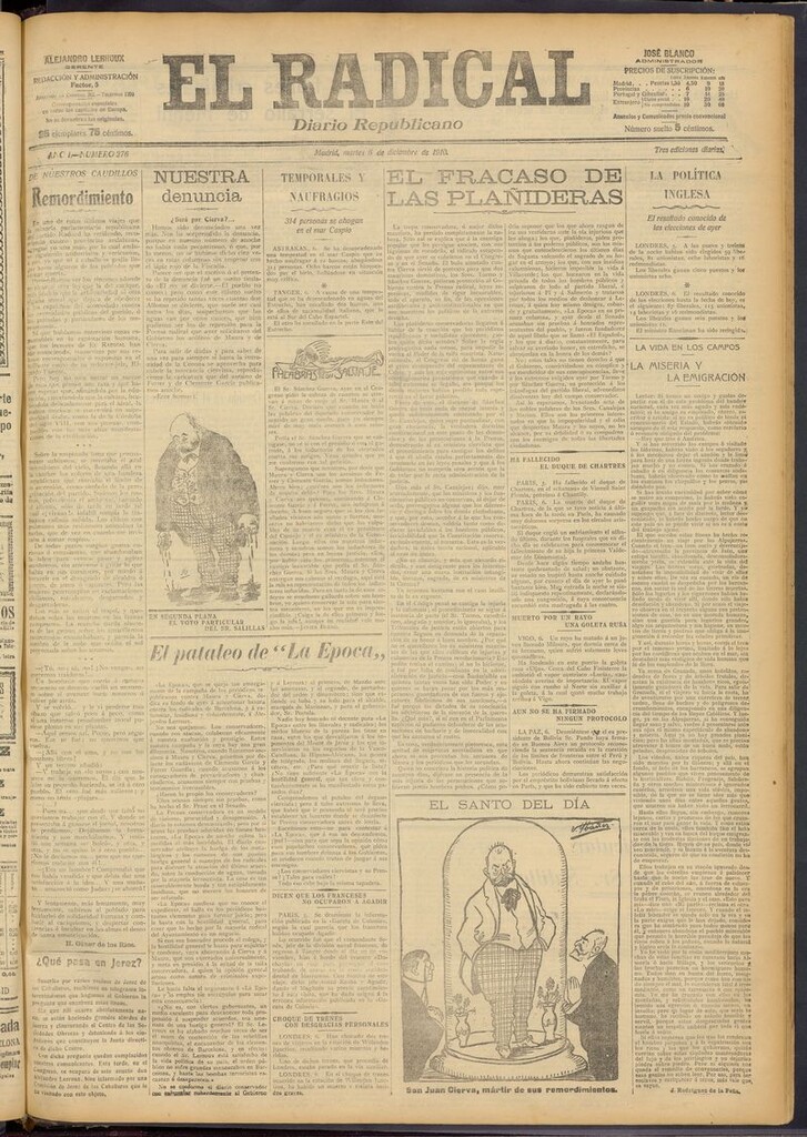 Miniatura de El Radical: diario republicano del 6 de diciembre de 1910