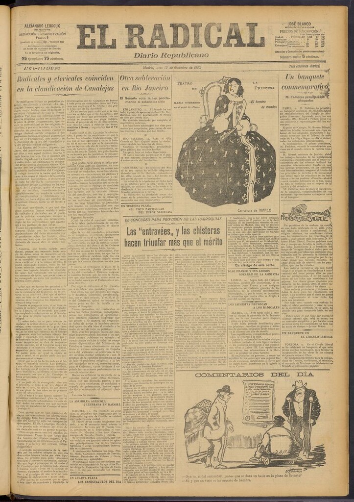Miniatura de El Radical: diario republicano del 12 de diciembre de 1910