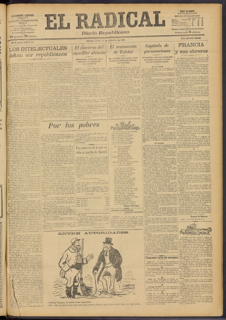Miniatura de El Radical: diario republicano del 13 de diciembre de 1910