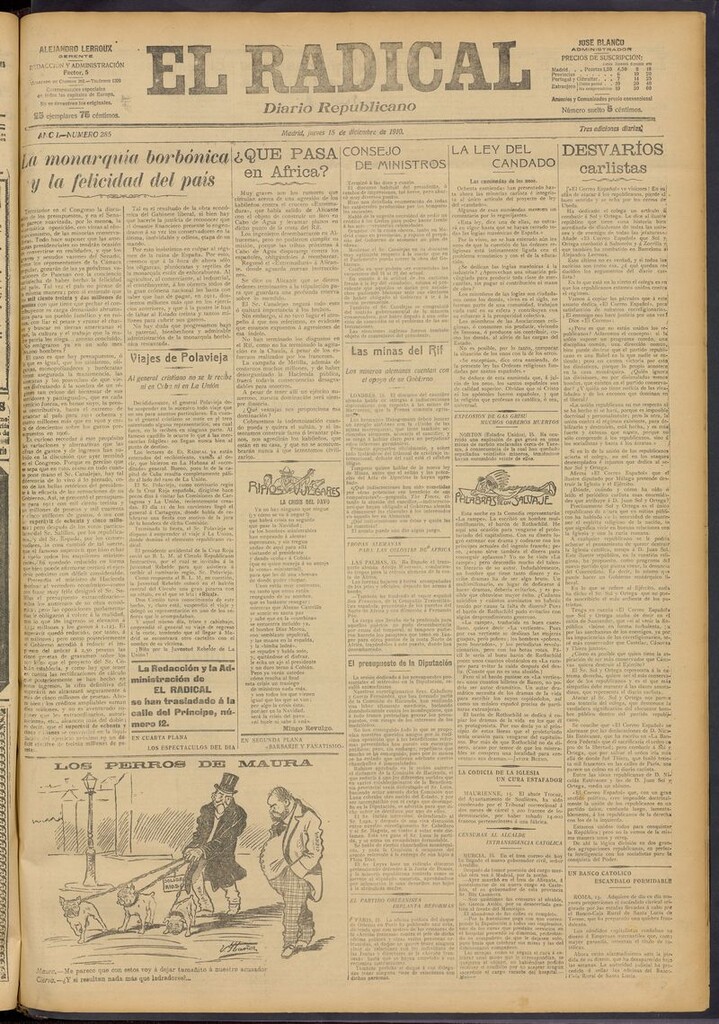Miniatura de El Radical: diario republicano del 15 de diciembre de 1910