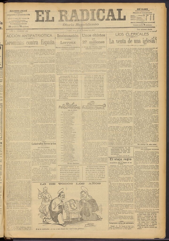 Miniatura de El Radical: diario republicano del 26 de diciembre de 1910