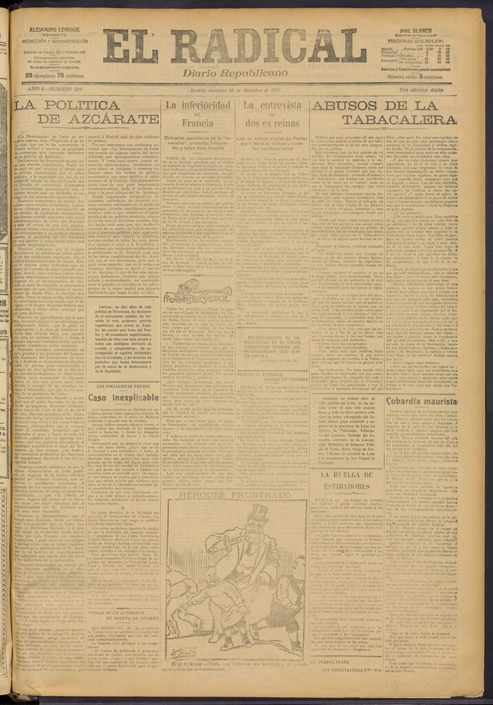 Miniatura de El Radical: diario republicano del 28 de diciembre de 1910