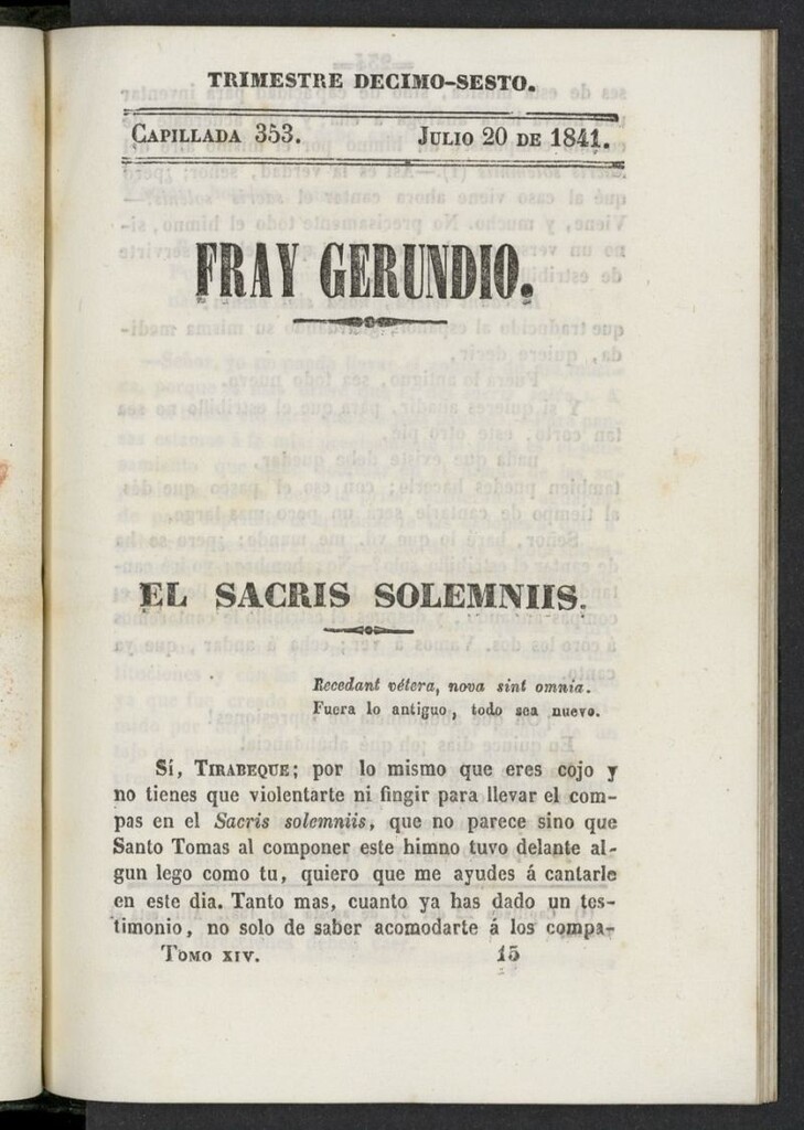 Miniatura de Fr. Gerundio: periódico satírico de política y costumbres del 20 de julio de 1841, capillada 353
