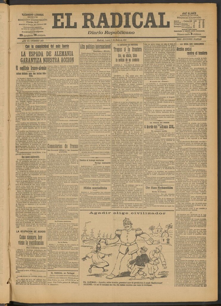 Miniatura de El Radical: diario republicano del 3 de julio de 1911