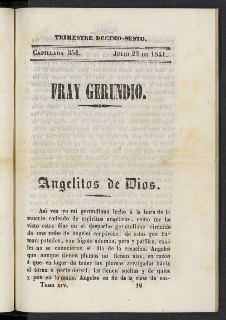 Miniatura de Fr. Gerundio: periódico satírico de política y costumbres del 23 de julio de 1841 capillada 354