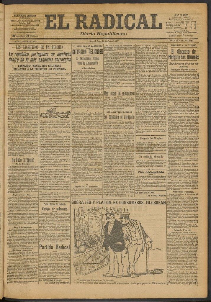 Miniatura de El Radical: diario republicano del 10 de julio de 1911