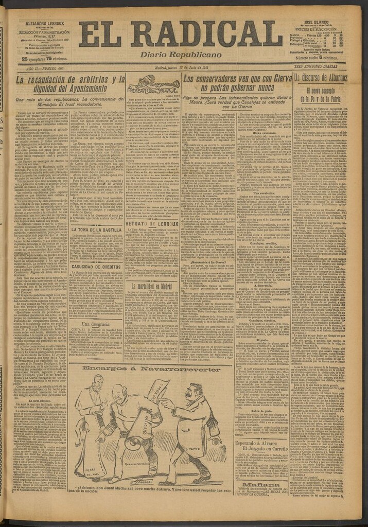 Miniatura de El Radical: diario republicano del 13 de julio de 1911