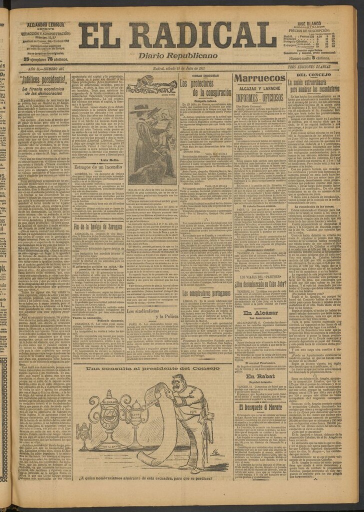 Miniatura de El Radical: diario republicano del 15 de julio de 1911
