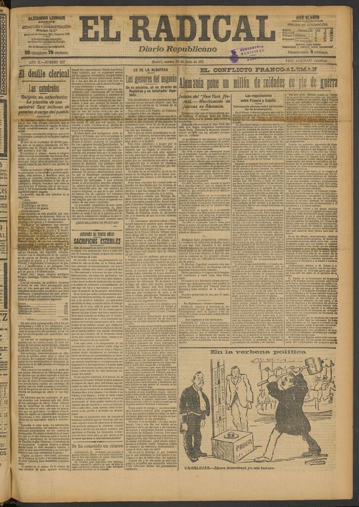 Miniatura de El Radical: diario republicano del 25 de julio de 1911