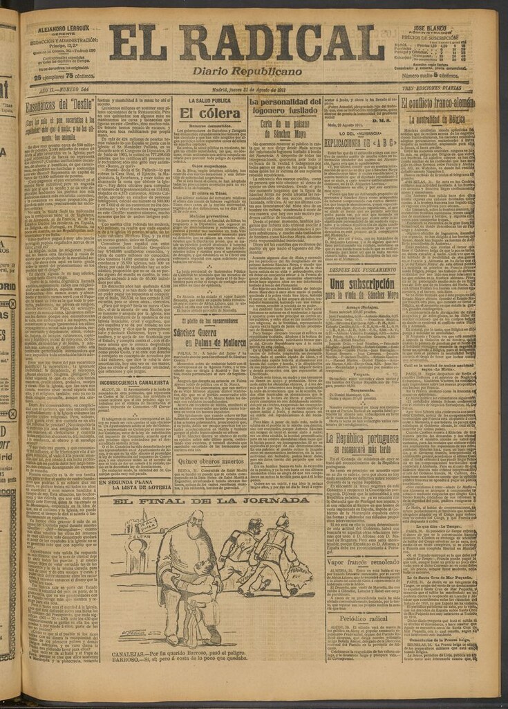 Miniatura de El Radical: diario republicano del 31 de agosto de 1911