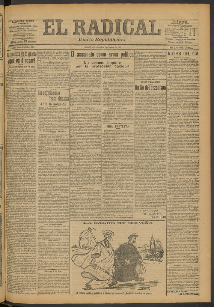 Miniatura de El Radical: diario republicano del 6 de septiembre de 1911