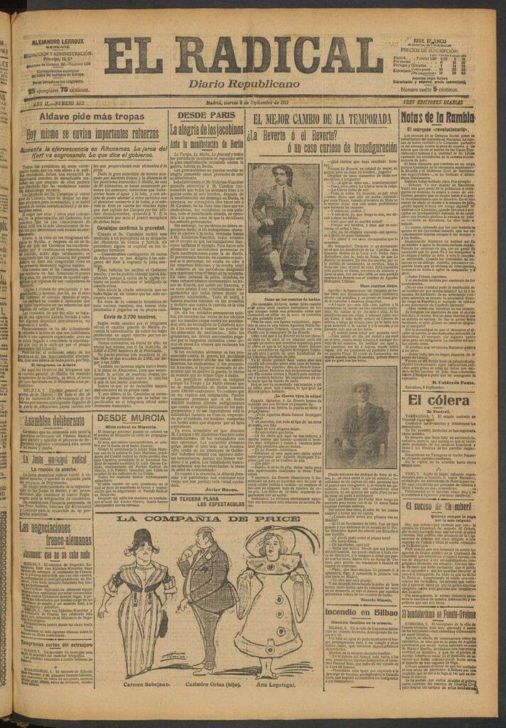 Miniatura de El Radical: diario republicano del 8 de septiembre de 1911