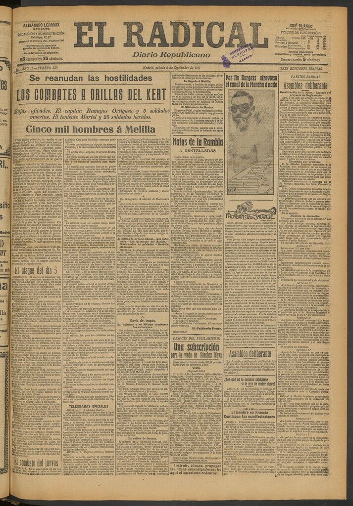 Miniatura de El Radical: diario republicano del 9 de septiembre de 1911