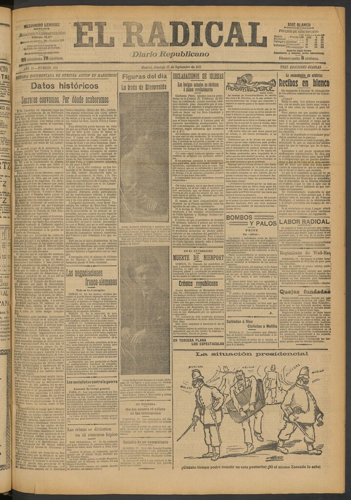 Miniatura de El Radical: diario republicano del 17 de septiembre de 1911