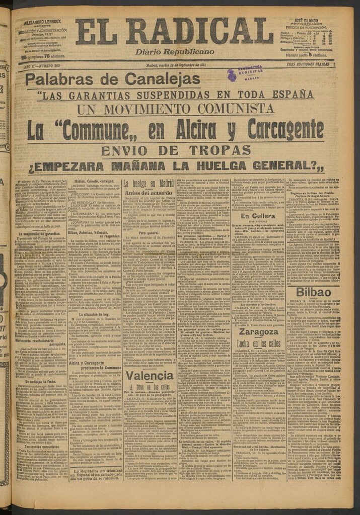 Miniatura de El Radical: diario republicano del 19 de septiembre de 1911