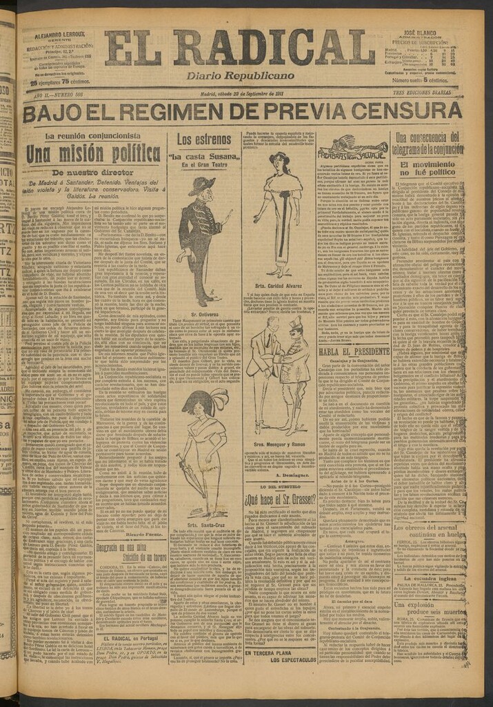 Miniatura de El Radical: diario republicano del 23 de septiembre de 1911