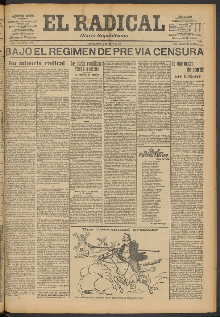 Miniatura de El Radical: diario republicano del 3 de octubre de 1911