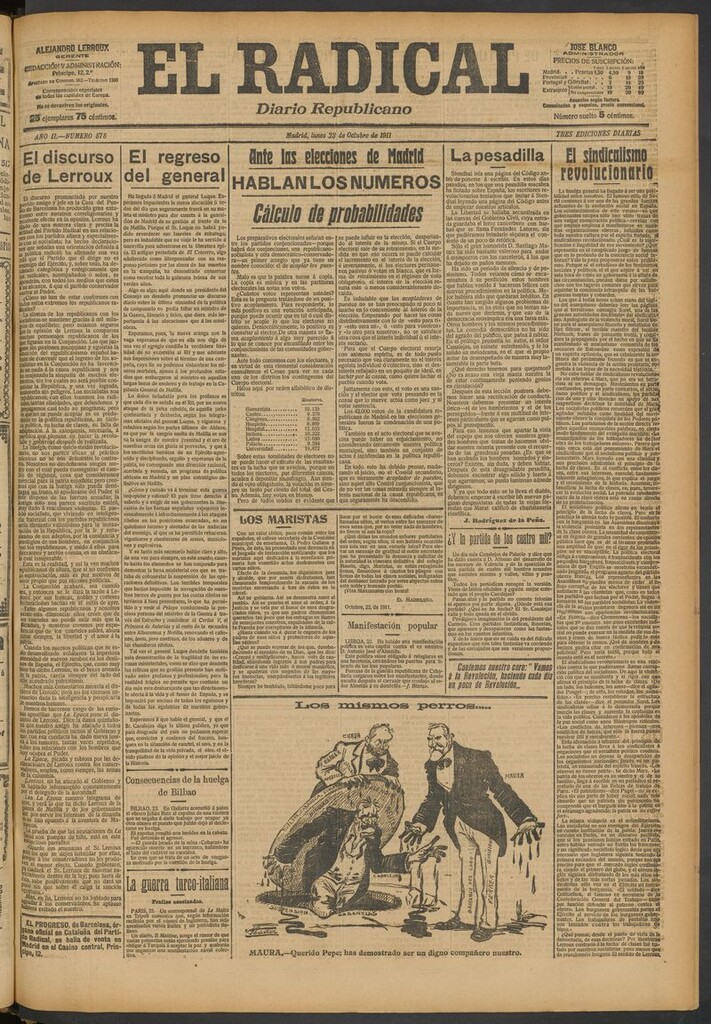 Miniatura de El Radical: diario republicano del 23 de octubre de 1911
