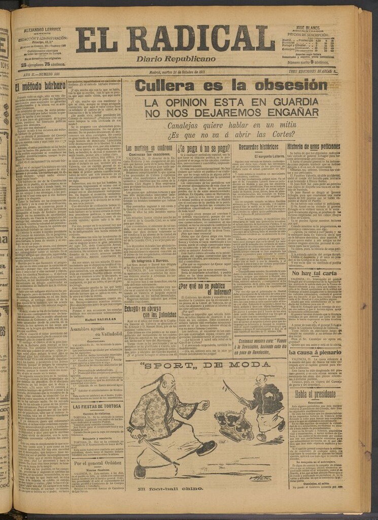 Miniatura de El Radical: diario republicano del 31 de octubre de 1911
