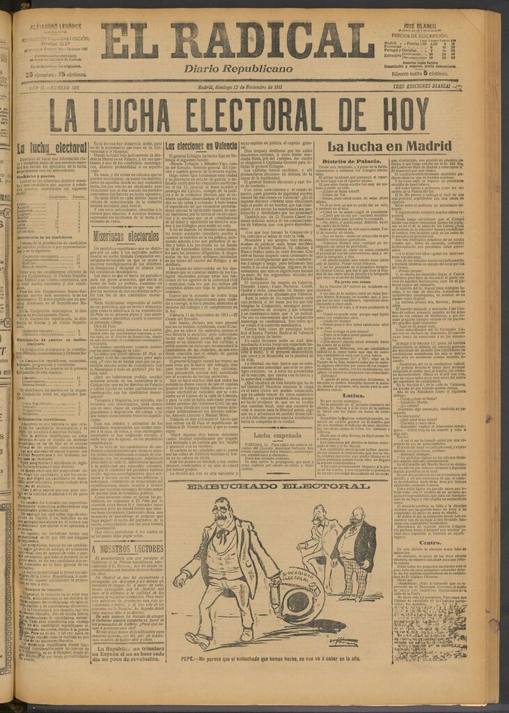 Miniatura de El Radical: diario republicano del 12 de noviembre de 1911