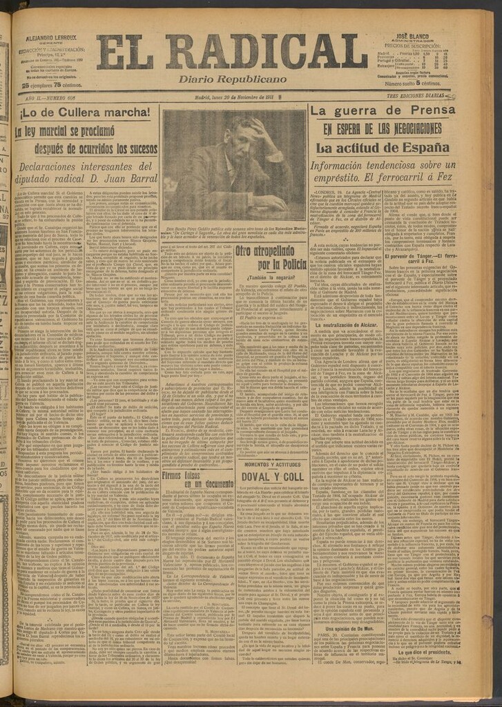 Miniatura de El Radical: diario republicano del 20 de noviembre de 1911