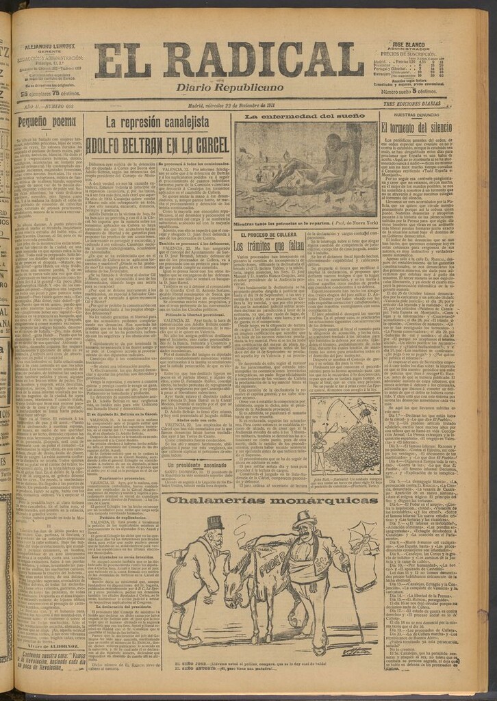 Miniatura de El Radical: diario republicano del 22 de noviembre de 1911