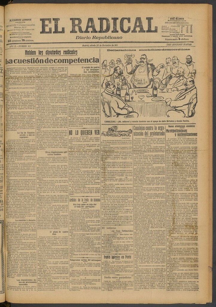 Miniatura de El Radical: diario republicano del 25 de noviembre de 1911