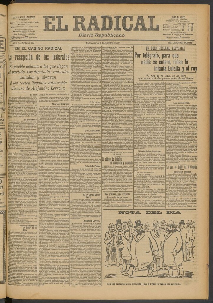 Miniatura de El Radical: diario republicano del 5 de diciembre de 1911
