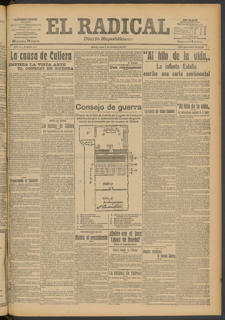 Miniatura de El Radical: diario republicano del 7 de diciembre de 1911