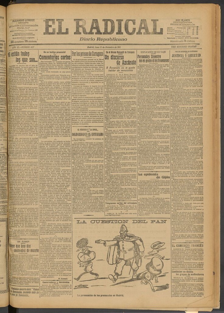 Miniatura de El Radical: diario republicano del 11 de diciembre de 1911