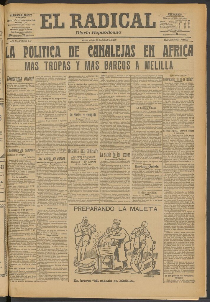 Miniatura de El Radical: diario republicano del 30 de diciembre de 1911