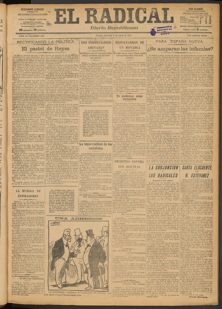Miniatura de El Radical: diario republicano del 4 de enero de 1911