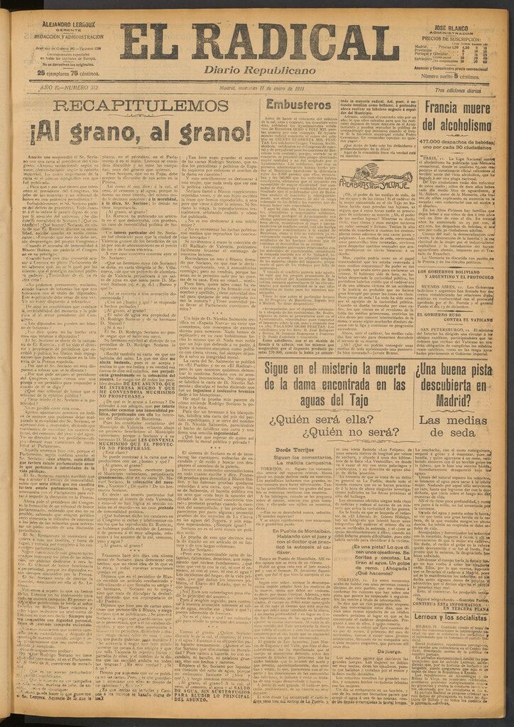 Miniatura de El Radical: diario republicano del 11 de enero de 1911