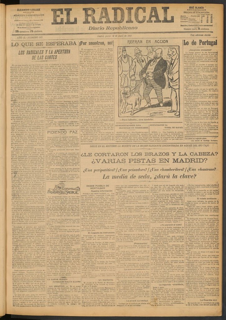 Miniatura de El Radical: diario republicano del 12 de enero de 1911