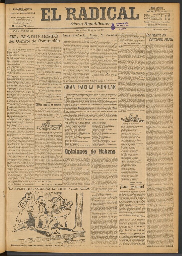 Miniatura de El Radical: diario republicano del 20 de enero de 1911