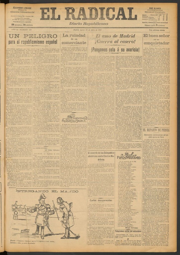 Miniatura de El Radical: diario republicano del 24 de enero de 1911