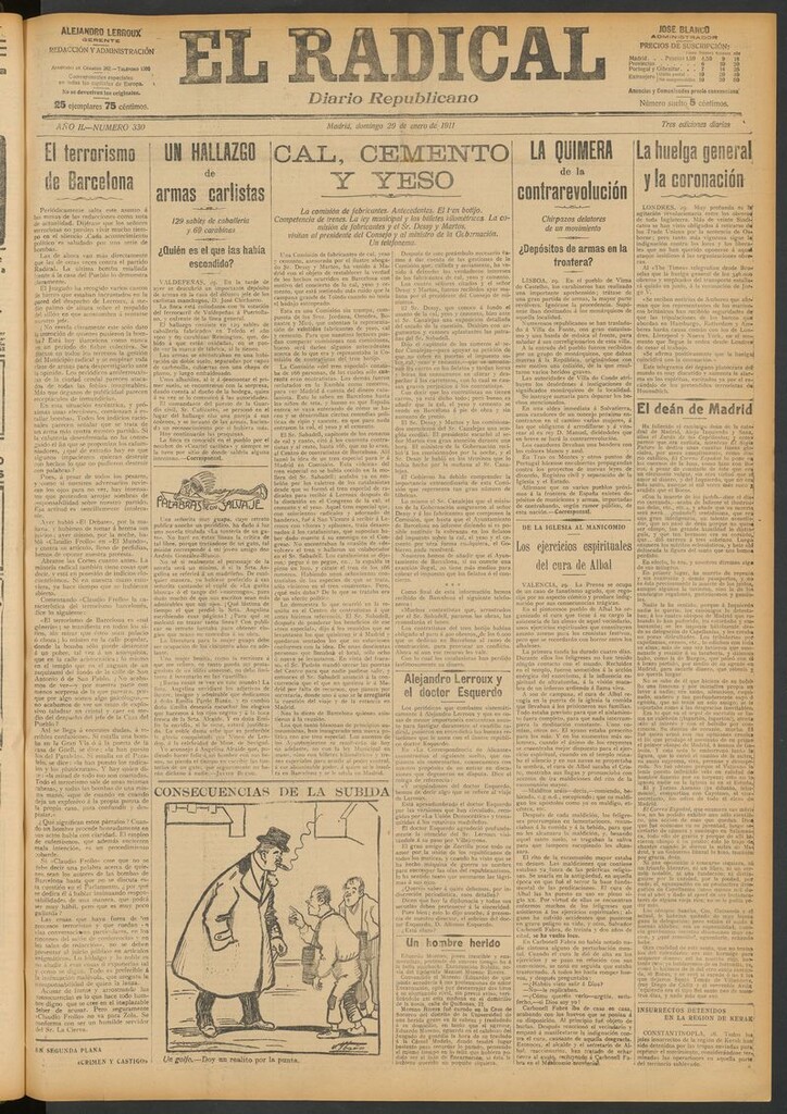 Miniatura de El Radical: diario republicano del 29 de enero de 1911