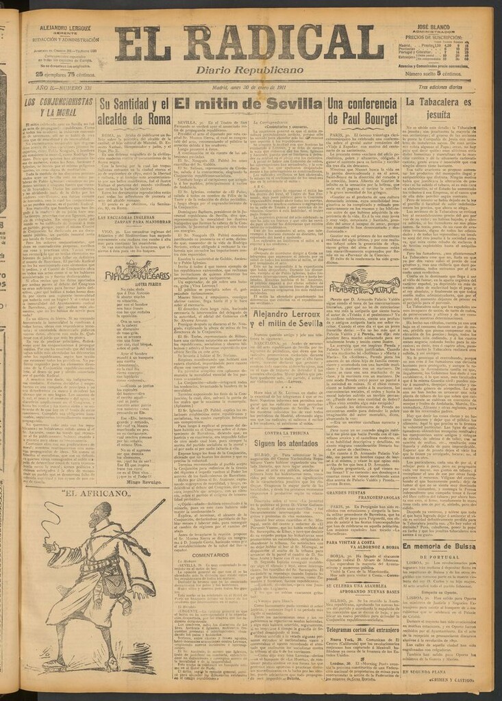 Miniatura de El Radical: diario republicano del 30 de enero de 1911