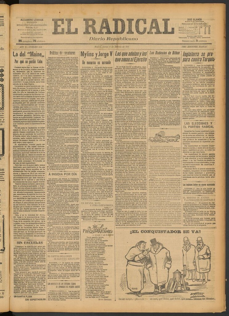 Miniatura de El Radical: diario republicano del 2 de febrero de 1911