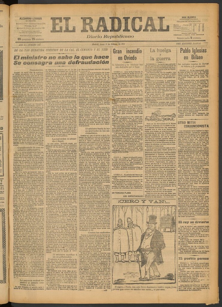 Miniatura de El Radical: diario republicano del 6 de febrero de 1911